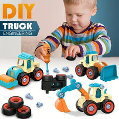 Kids Assembly Excavator Toy Set with Screwdriver