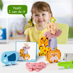 Montessori Wooden Animal Blocks Sorting & Stacking Toys