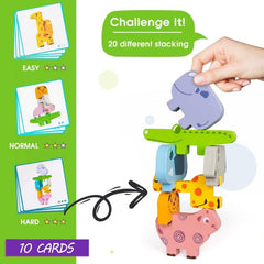 Montessori Wooden Animal Blocks Sorting & Stacking Toys