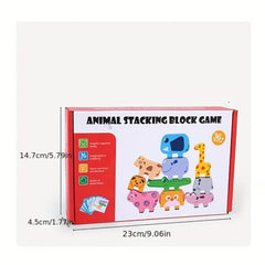 Montessori Wooden Animal Blocks Sorting & Stacking Toys