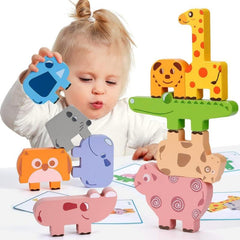 Montessori Wooden Animal Blocks Sorting & Stacking Toys