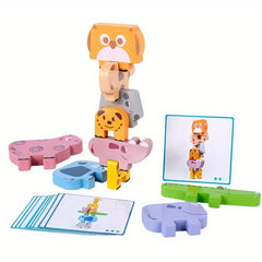 Montessori Wooden Animal Blocks Sorting & Stacking Toys