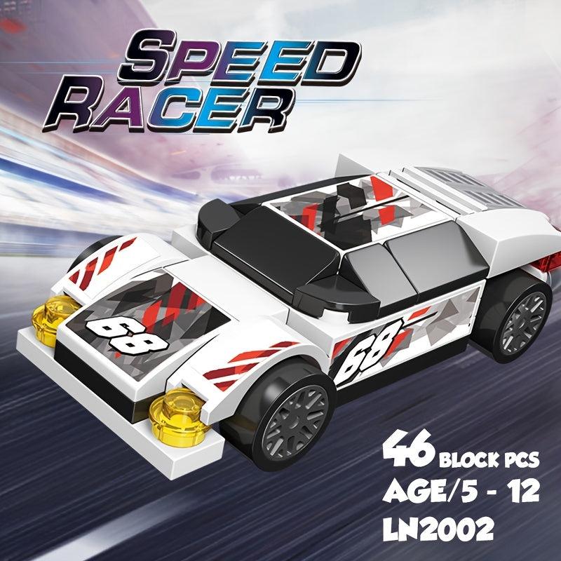 36 pcs Racing Car Building Block Toys For Kids Party Present Boy Birthday Gift