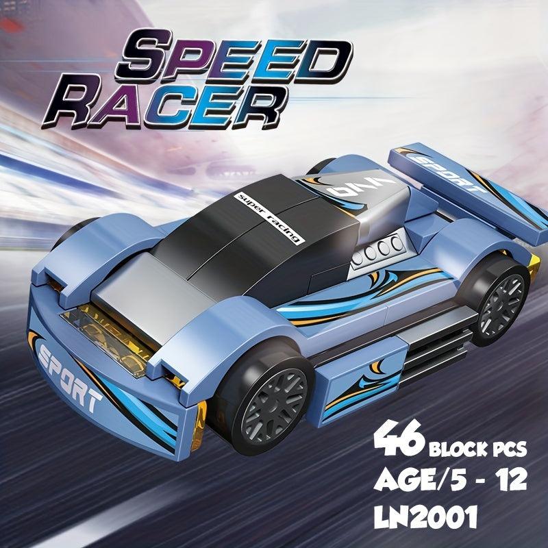 36 pcs Racing Car Building Block Toys For Kids Party Present Boy Birthday Gift