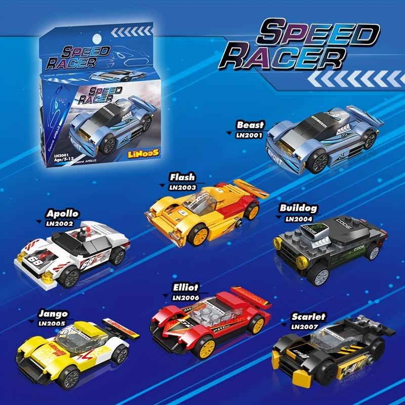 36 pcs Racing Car Building Block Toys For Kids Party Present Boy Birthday Gift