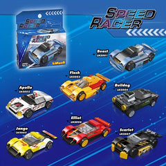 36 pcs Racing Car Building Block Toys For Kids Party Present Boy Birthday Gift