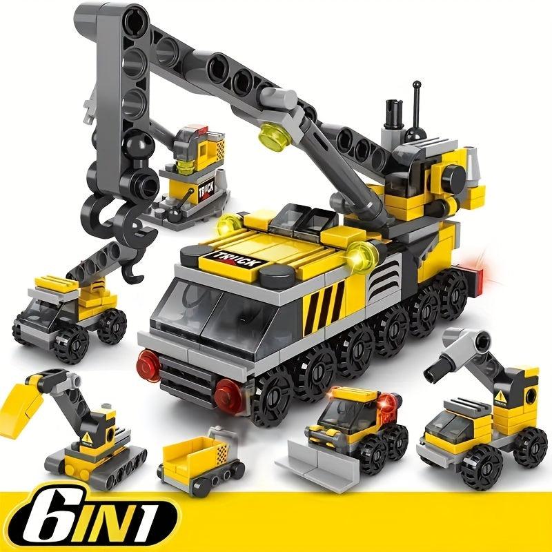 6-in-1 Mechanical Themed Building Block Set Educational Toy Gift