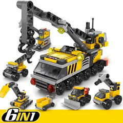 6-in-1 Mechanical Themed Building Block Set Educational Toy Gift