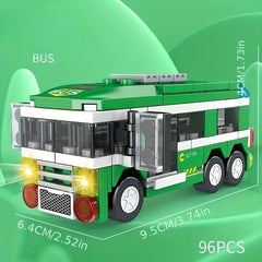 City Car Small Building Blocks Educational Assembly Toys Fire Truck