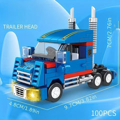 City Car Small Building Blocks Educational Assembly Toys Fire Truck