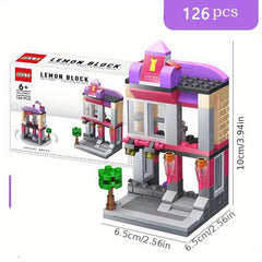 Mini Street View Commercial Store Building Blocks Toy