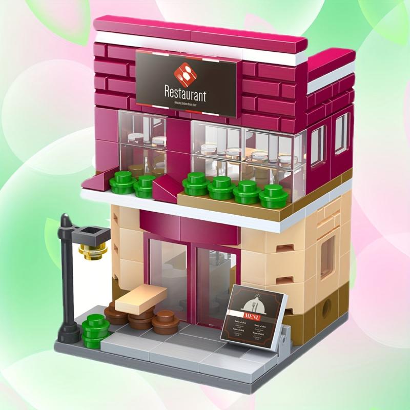 Mini Street View Commercial Store Building Blocks Toy