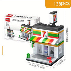 Mini Street View Commercial Store Building Blocks Toy