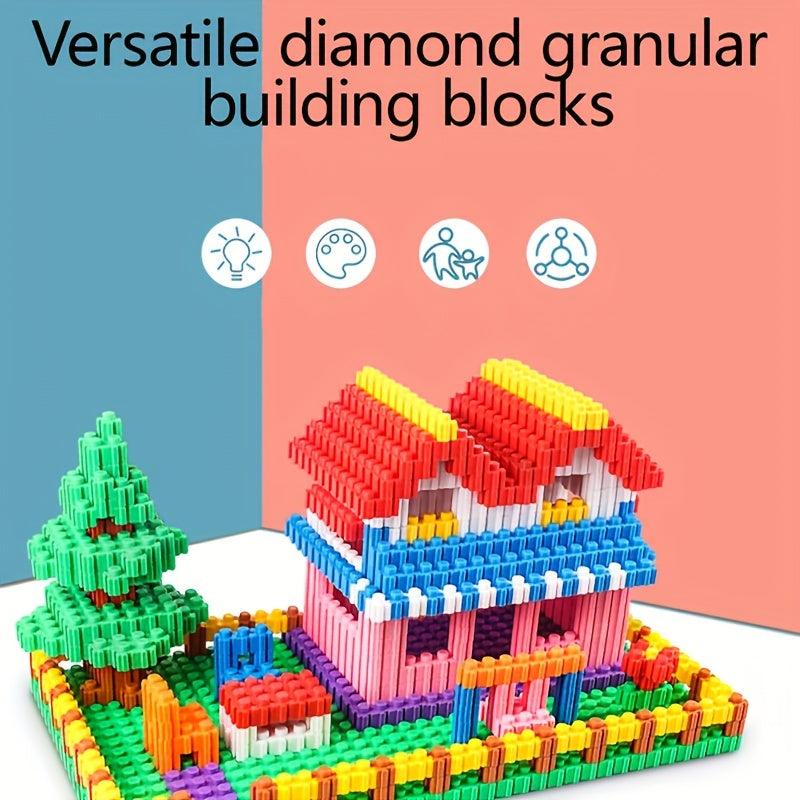 1100pcs Mini Micro Puzzle Building Block 8mm Plastic DIY Puzzle Diamond