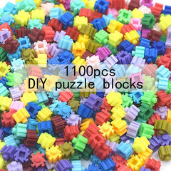 1100pcs Mini Micro Puzzle Building Block 8mm Plastic DIY Puzzle Diamond