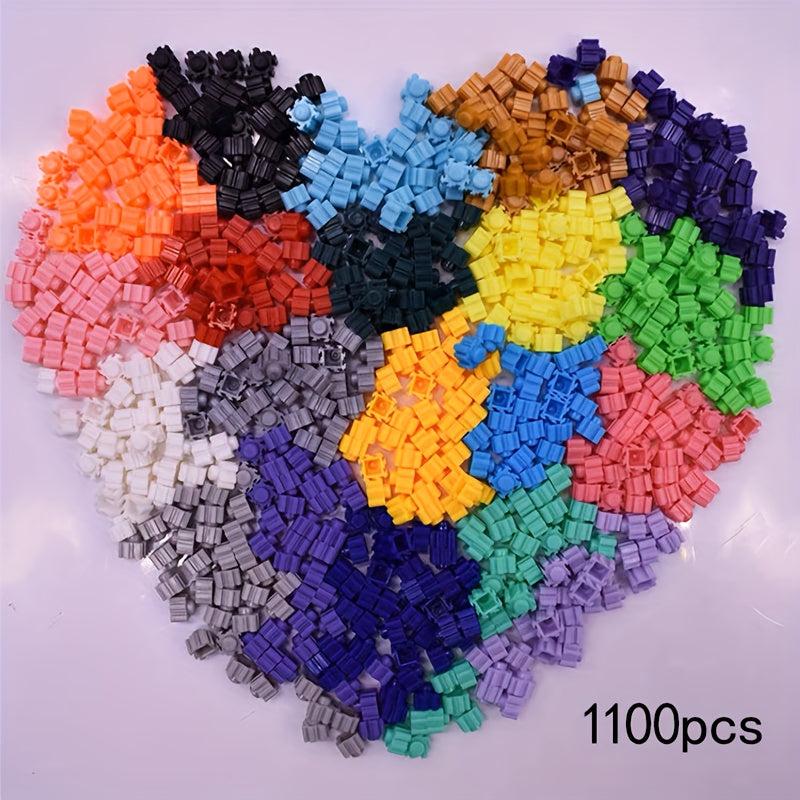 1100pcs Mini Micro Puzzle Building Block 8mm Plastic DIY Puzzle Diamond