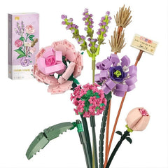 Mini Bricks Flower Bouquet Building Sets DIY Home Decoration