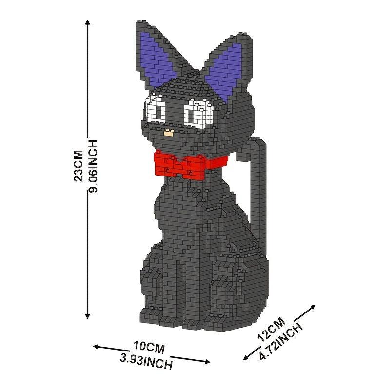 Cartoon Cat Building Block Model Assembly Toy Puzzle Art Gift