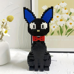 Cartoon Cat Building Block Model Assembly Toy Puzzle Art Gift