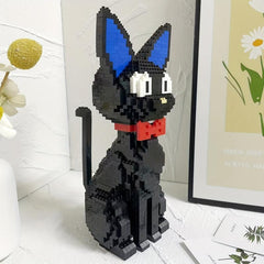 Cartoon Cat Building Block Model Assembly Toy Puzzle Art Gift