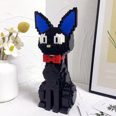 Cartoon Cat Building Block Model Assembly Toy Puzzle Art Gift