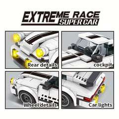 Sports Car Puzzle Building Blocks Racing Toy Game Gift Display