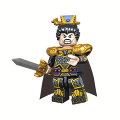Chinese Antiquity Figure Building Block Toy Hero Series Desktop Ornament Model