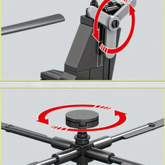 Helicopter Building Blocks Military Fighter Toys For Boys