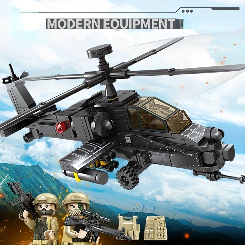Helicopter Building Blocks Military Fighter Toys For Boys