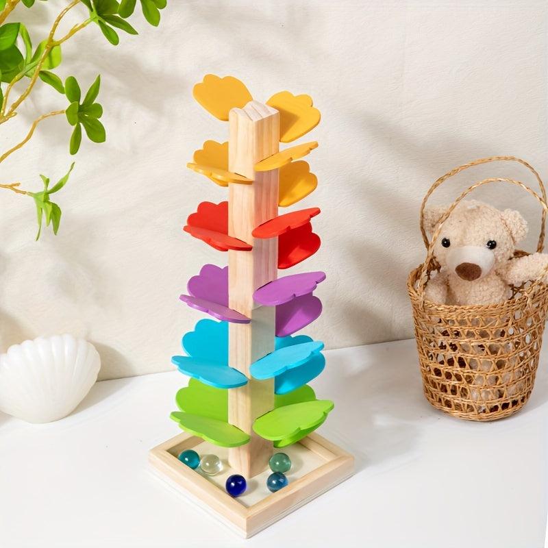 Wooden Rainbow Tree Music Building Blocks Toy