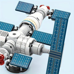 Space Station Model Building Blocks DIY Assembled Building Block Toys