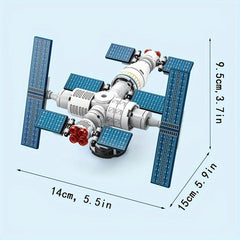 Space Station Model Building Blocks DIY Assembled Building Block Toys