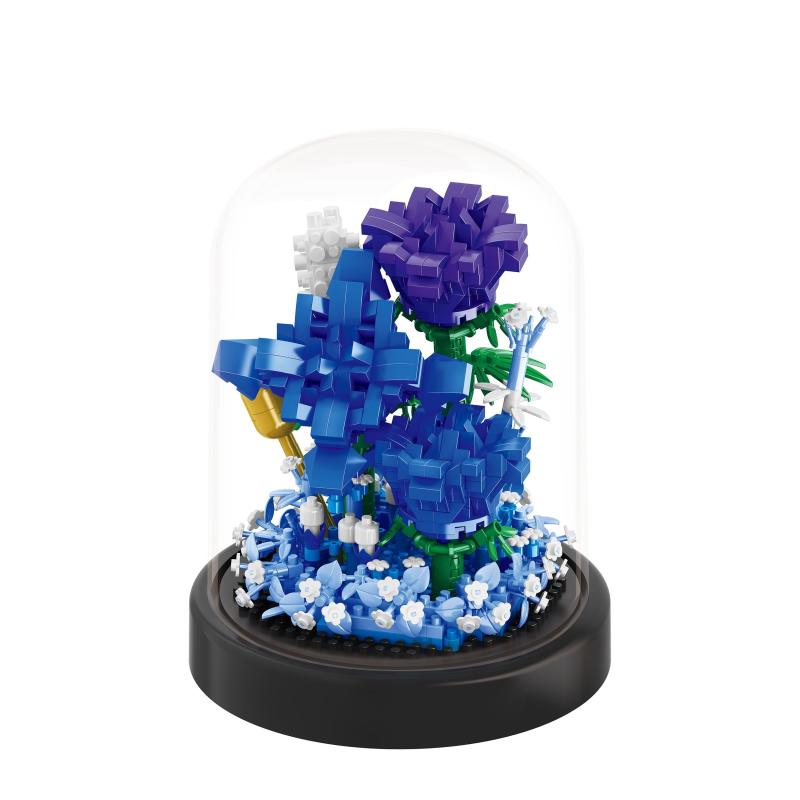 Flower Bouquet Building Set DIY Plant Potted Decoration Model Building Blocks