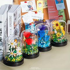 Flower Bouquet Building Set DIY Plant Potted Decoration Model Building Blocks