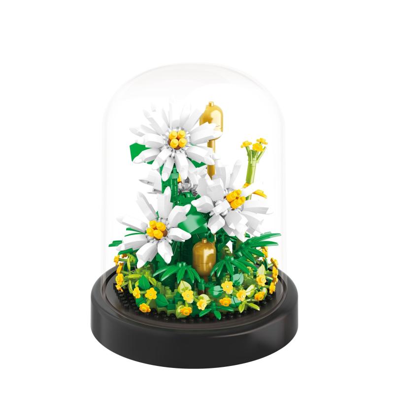 Flower Bouquet Building Set DIY Plant Potted Decoration Model Building Blocks