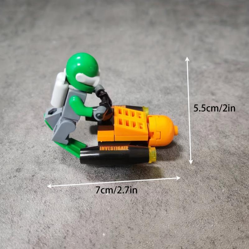 Underwater Explorer Model Assembly Block Doll Boy Gift Ornament