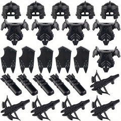 Medieval Knight Doll Equipment Set with Helmets, Armor, Shields and Weapons