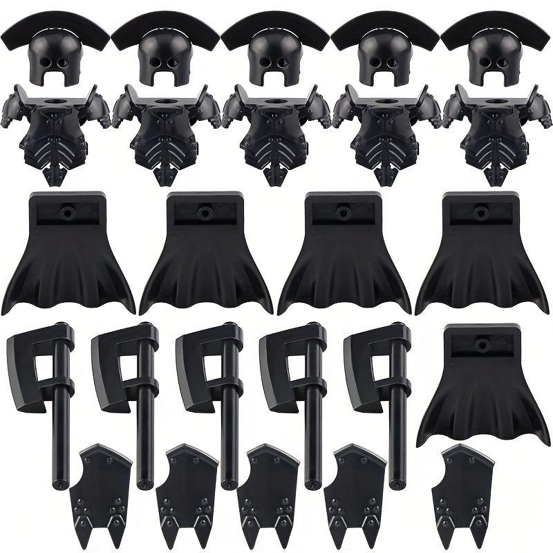 Medieval Knight Doll Equipment Set with Helmets, Armor, Shields and Weapons