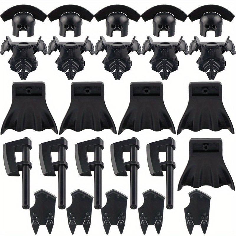 Medieval Knight Doll Equipment Set with Helmets, Armor, Shields and Weapons