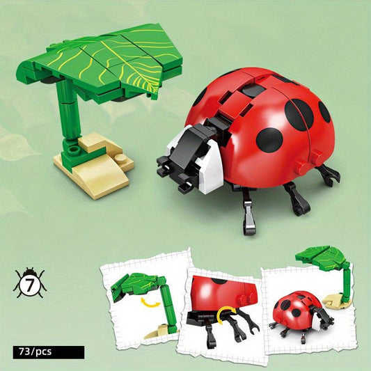 Small Insect Building Blocks Realistic Set Christmas Halloween