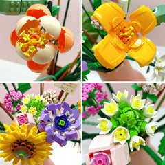 Indoor Decoration Flowers Building Blocks Toys