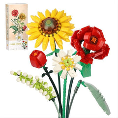 Indoor Decoration Flowers Building Blocks Toys