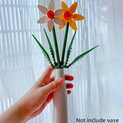 4pcs Daffodils Building Blocks DIY Home Decoration Toys