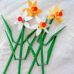 4pcs Daffodils Building Blocks DIY Home Decoration Toys