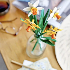 4pcs Daffodils Building Blocks DIY Home Decoration Toys