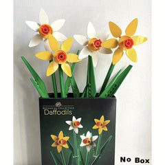 4pcs Daffodils Building Blocks DIY Home Decoration Toys