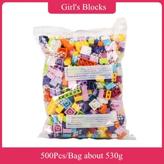 500pcs Building Blocks DIY Bricks Small Size Assembly Models Educational Toys