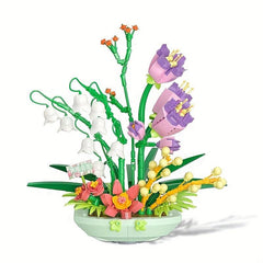 632pcs Particle Building Blocks Fragrant Spring Flowers Potted Decor