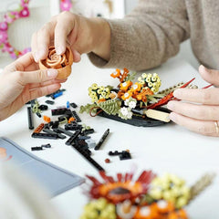 812pcs Immortal Flower Potted Wildflower Bouquet Building Blocks Toy