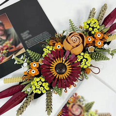 812pcs Immortal Flower Potted Wildflower Bouquet Building Blocks Toy